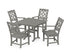 POLYWOOD Chinoiserie 5-Piece Farmhouse Dining Set in Slate Grey
