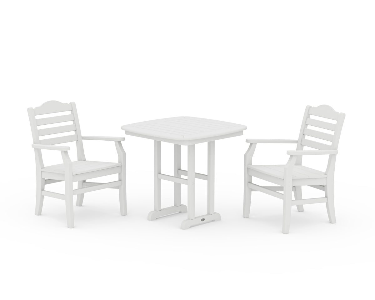 POLYWOOD Savannah 3-Piece Dining Set in Vintage White