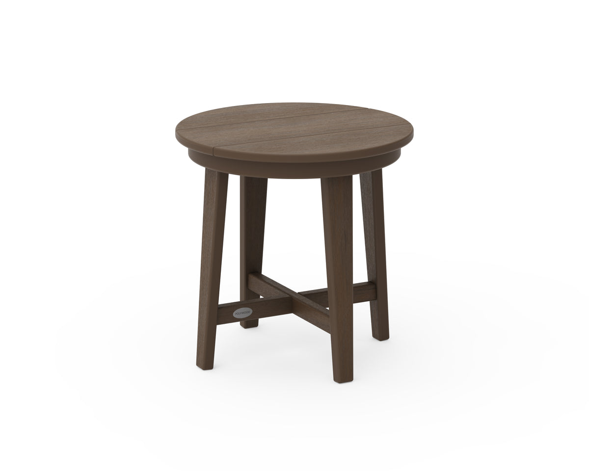 POLYWOOD Newport 19" Round End Table in Kona