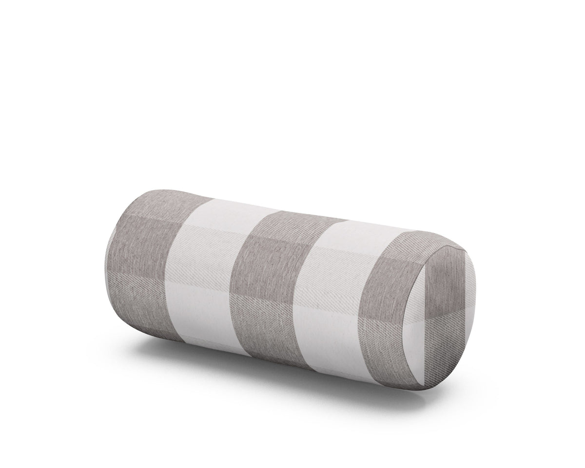 POLYWOOD Headrest Pillow - Two Strap in Buffalo Plaid Grey Mist