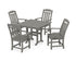 POLYWOOD Cottage 5-Piece Farmhouse Dining Set in Slate Grey