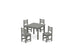 POLYWOOD Lakeside Toddler 5-Piece Dining Set in Slate Grey