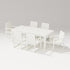 POLYWOOD PW Designer Series Elevate 7-Piece Parsons Table Dining Set in Vintage White