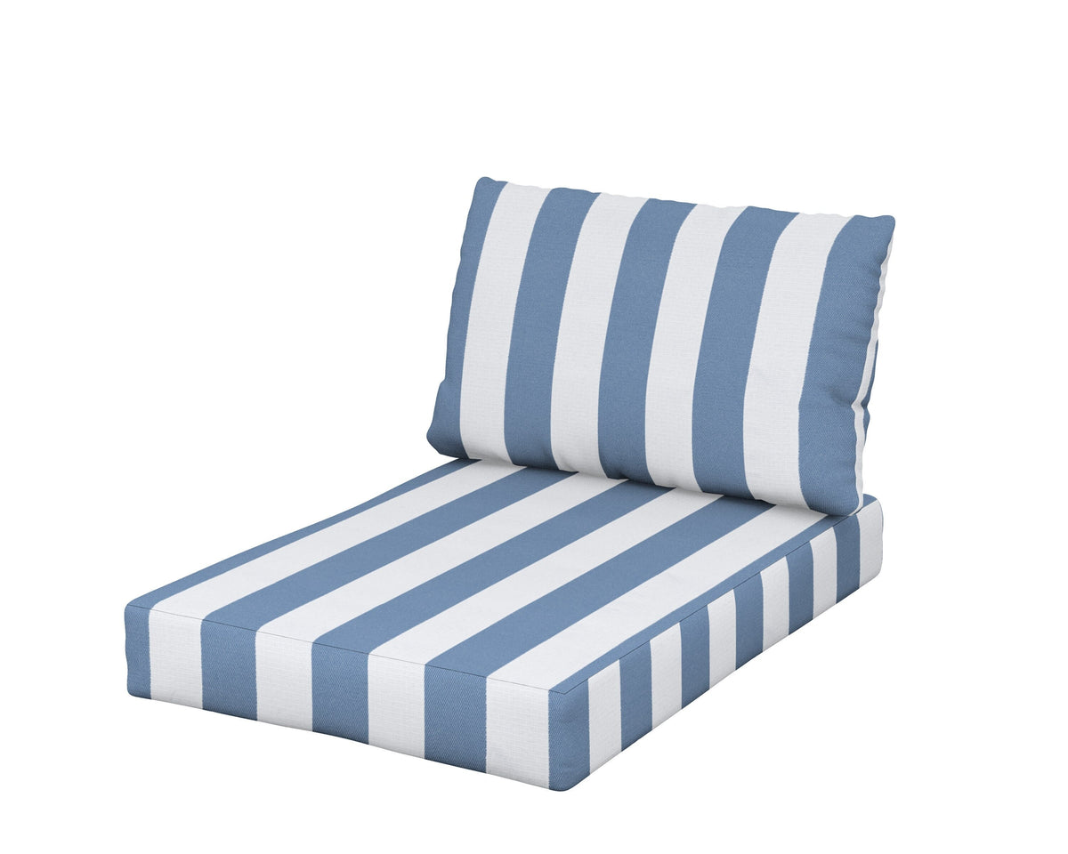 POLYWOOD Daybed Swing Seat/Back Cushion in Cabana Stripe Sky Blue