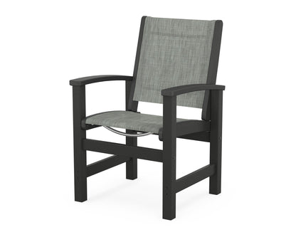 POLYWOOD Coastal Dining Chair in Black / Birch