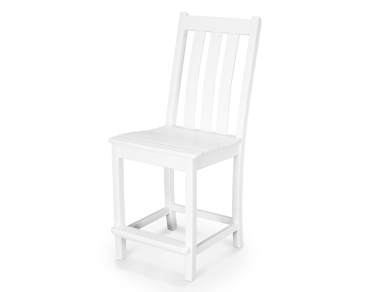 POLYWOOD Vineyard Counter Side Chair in White