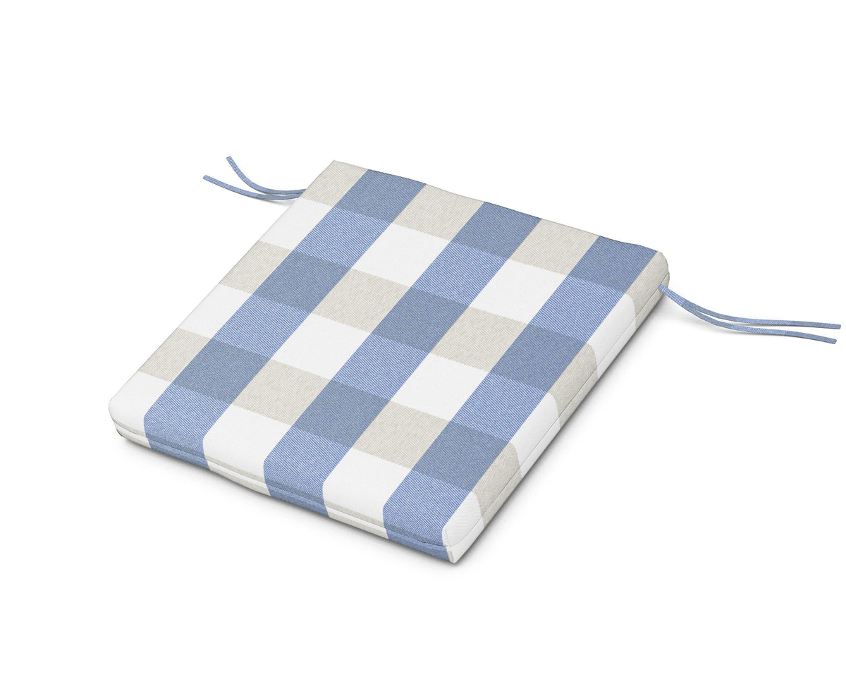 POLYWOOD AL300 Seat Pad in Buffalo Plaid Sky Blue