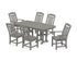 POLYWOOD Cottage 7-Piece Dining Set in Slate Grey