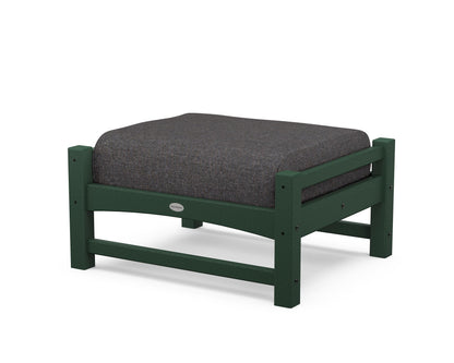 POLYWOOD Club Ottoman in Green / Ash Charcoal