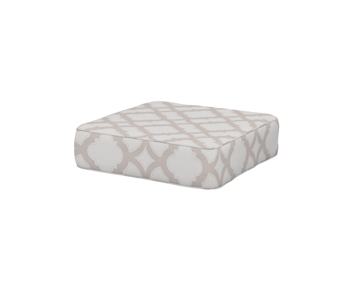 POLYWOOD Ateeva 4000 Ottoman Cushion in Trellis Dune Burlap