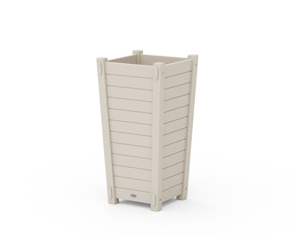 POLYWOOD Nautical Tapered Square Planter Box in Sand