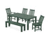 POLYWOOD Vineyard 6-Piece Parsons Dining Set with Bench with Vineyard Dining Side Chair in Green