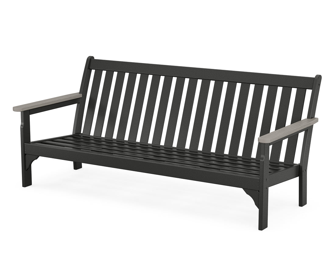 POLYWOOD Vineyard Sofa Frame in Black / Driftwood