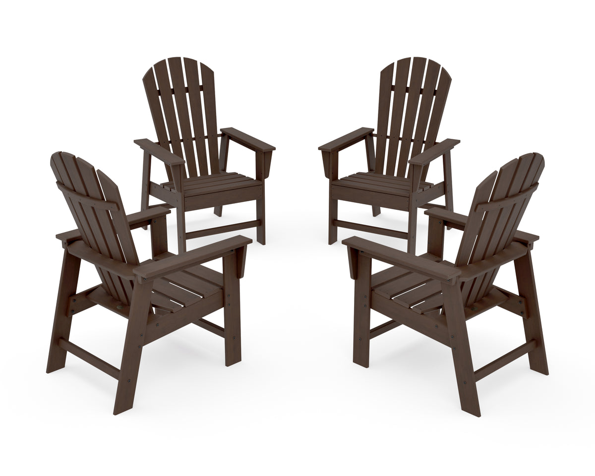 POLYWOOD 4-Piece South Beach Casual Chair Conversation Set in Kona