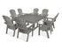 POLYWOOD Nautical Adirondack 9-Piece Trestle Dining Set in Slate Grey
