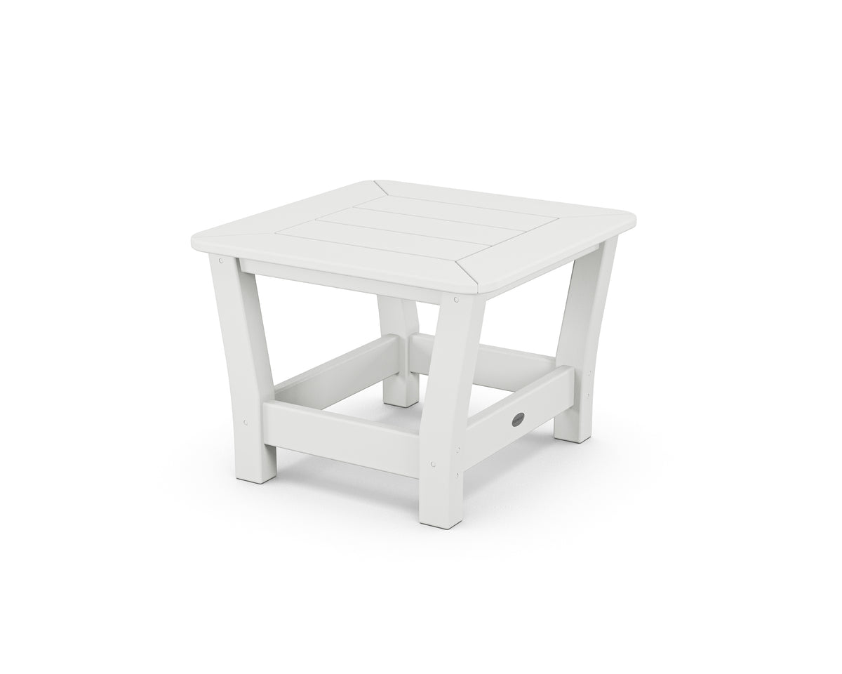POLYWOOD Harbour Slat End Table in White