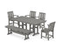POLYWOOD Mission 6-Piece Farmhouse Dining Set with Bench in Slate Grey