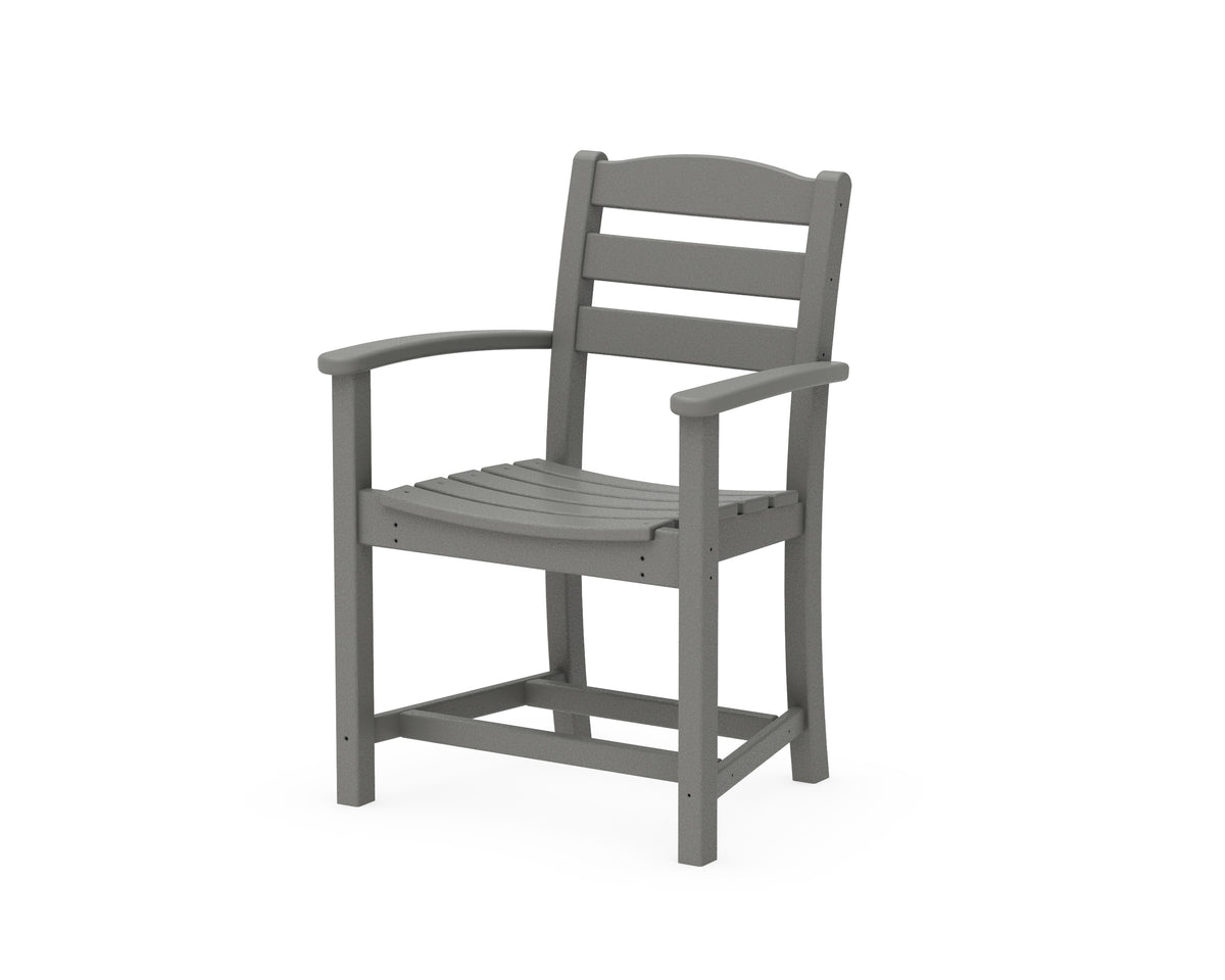 POLYWOOD La Casa Café Dining Arm Chair in Slate Grey