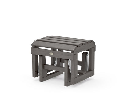POLYWOOD Classic Adirondack Glider Ottoman in Driftwood