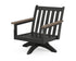 POLYWOOD Vineyard Deep Seating Swivel Chair Frame in Black / Kona