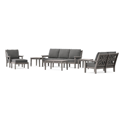 POLYWOOD Chippendale 7-Piece Deep Seating Set in Driftwood