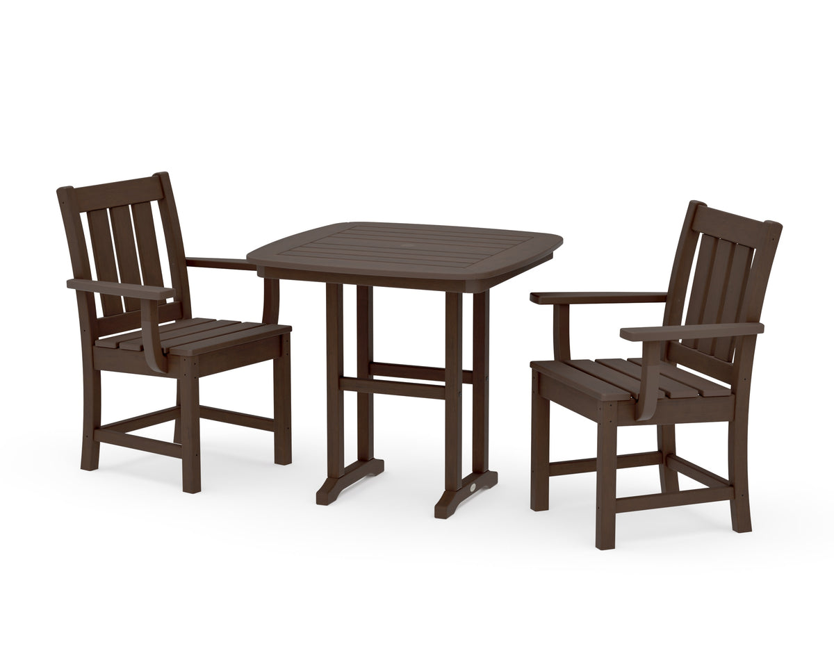 POLYWOOD Oxford 3-Piece Dining Set in Kona