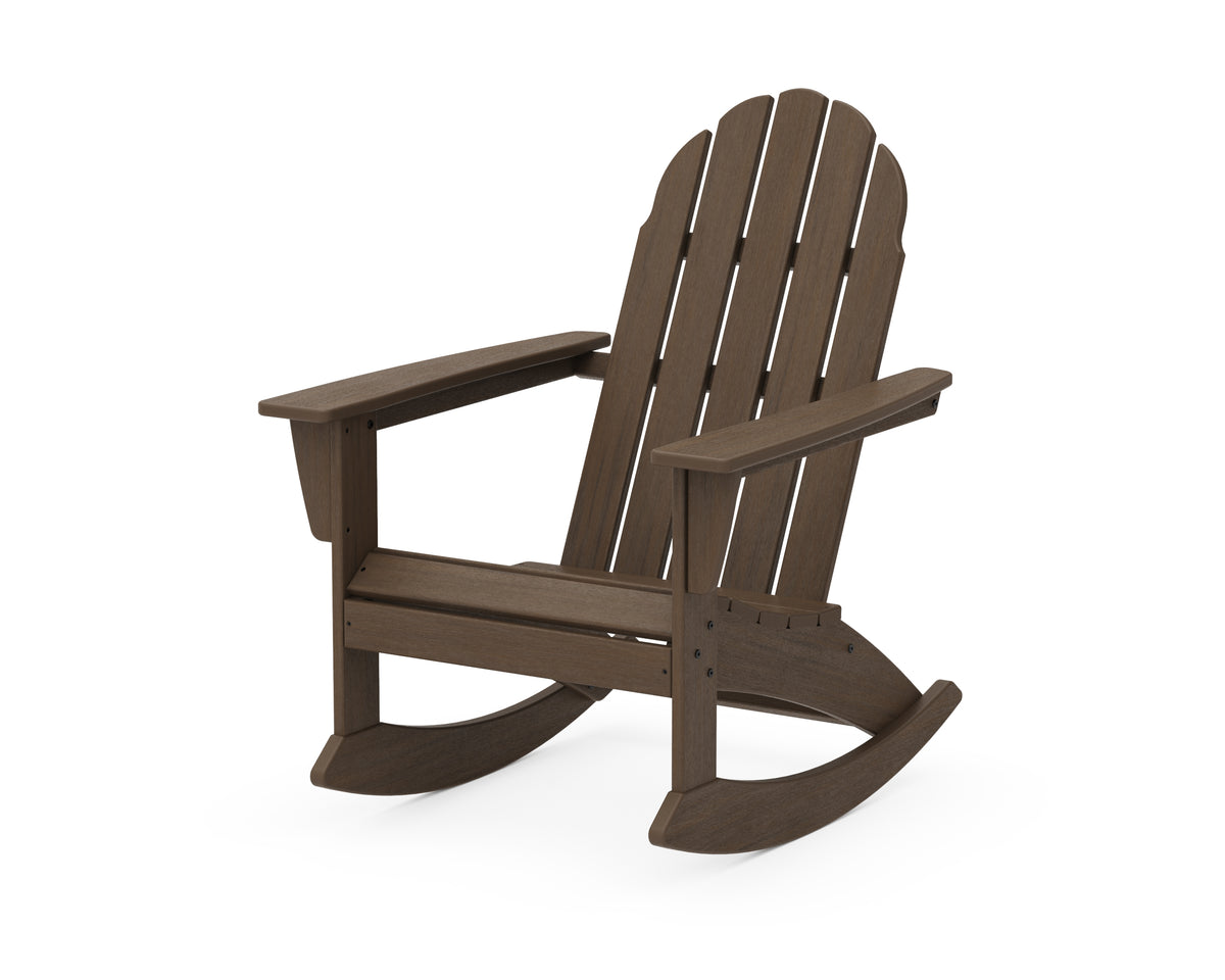 POLYWOOD Vineyard Adirondack Rocking Chair in Kona