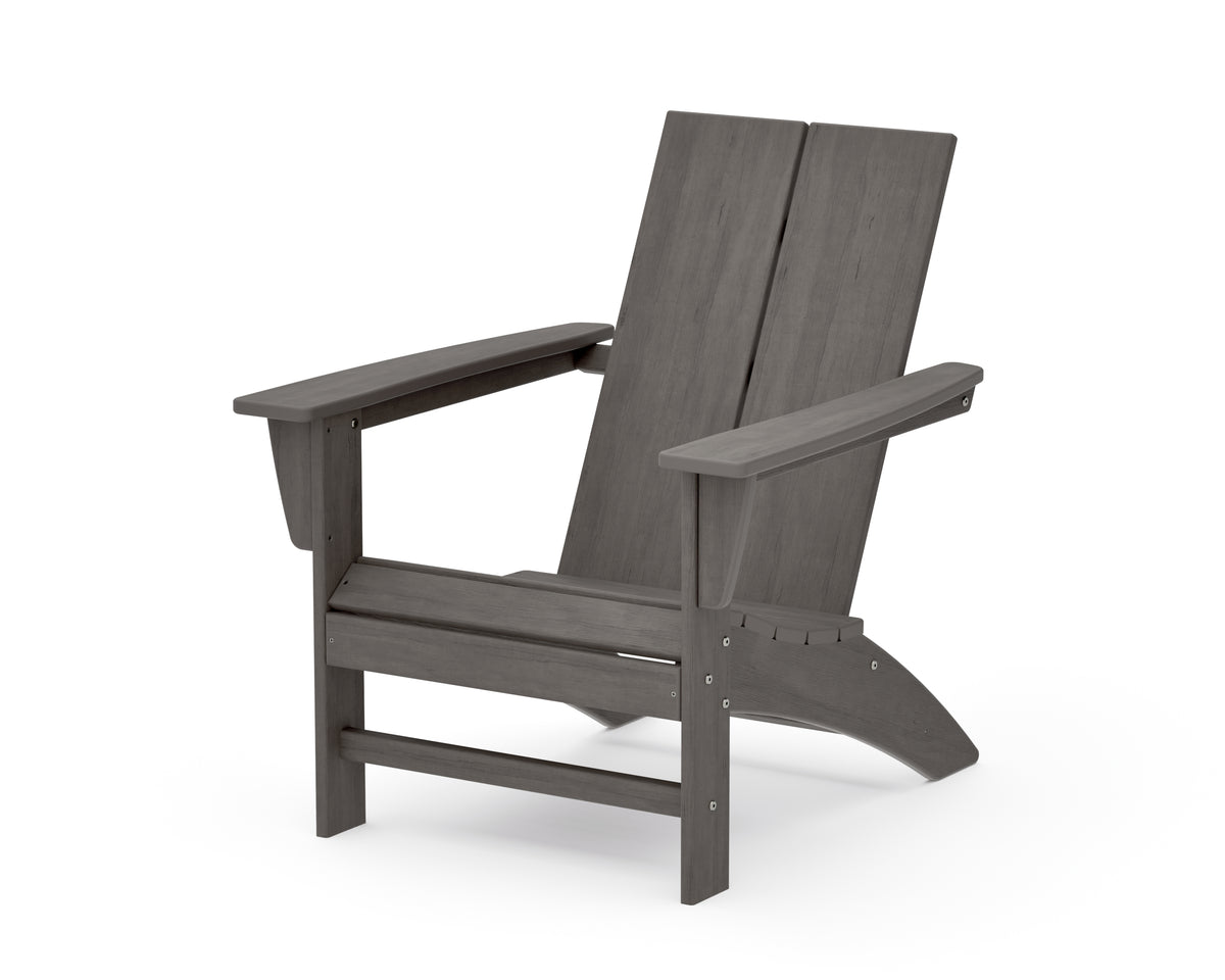 POLYWOOD Cottage Modern Adirondack Chair in Driftwood