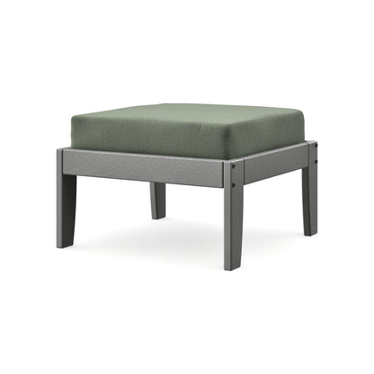 POLYWOOD Modular Ottoman - Classic in Slate Grey / Cast Sage