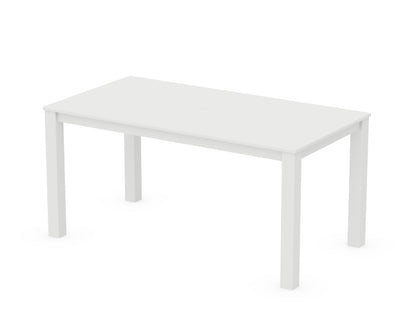 POLYWOOD Studio Parsons 34" X 64" Dining Table in White
