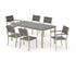 POLYWOOD Main Street 7-Piece Dining Set with Main Street 36" x 72" Dining Table in Sand / Slate Grey