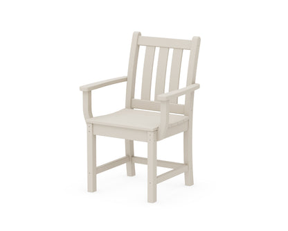 POLYWOOD Traditional Garden Dining Arm Chair in Sand