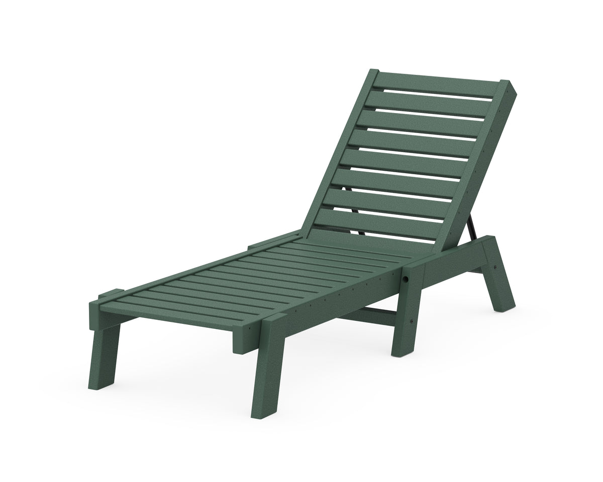 POLYWOOD Captain Chaise in Green