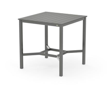 POLYWOOD Main Street 42 x 42 Bar Table in Charcoal / Slate Grey