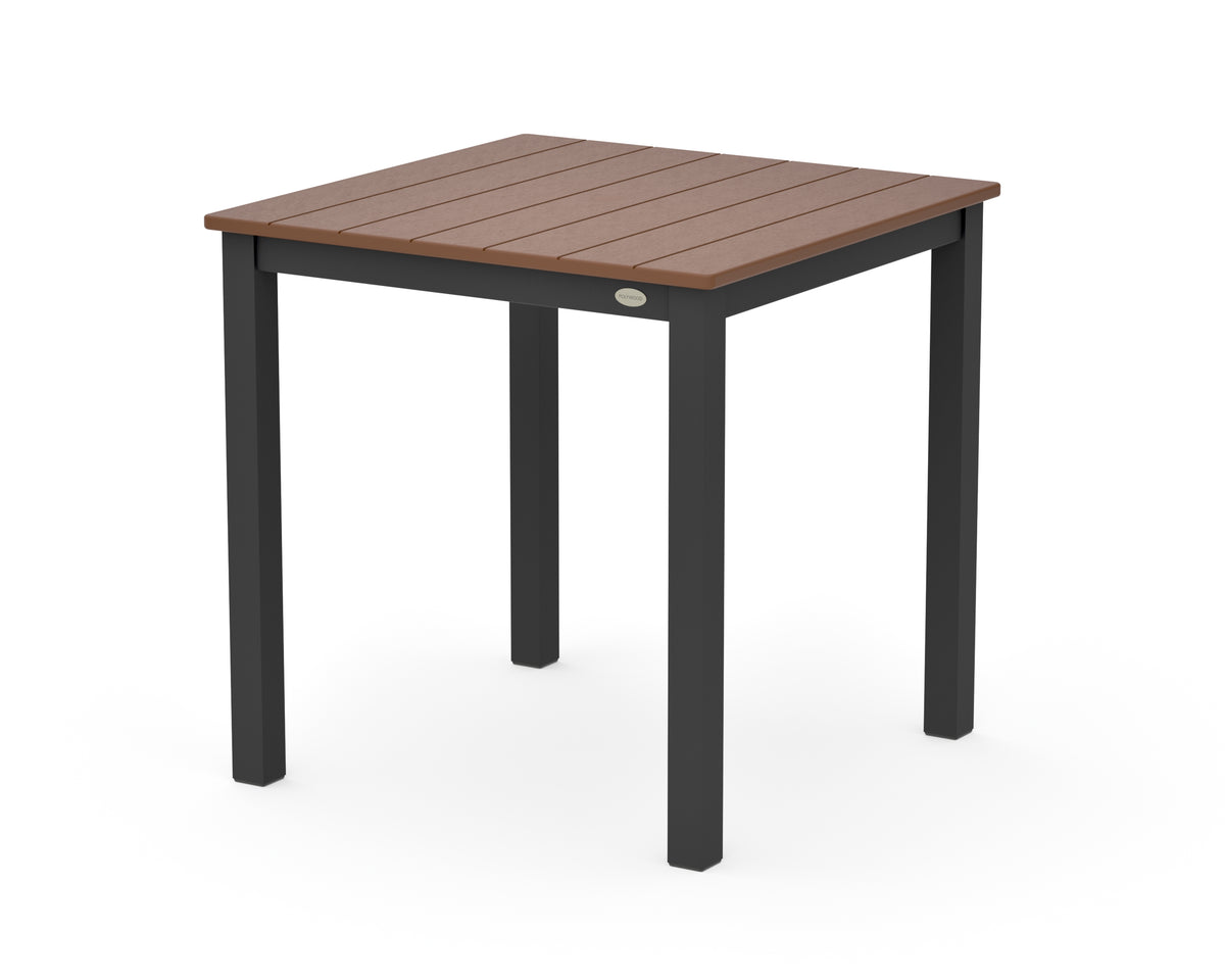 POLYWOOD Main Street 30 x 30 Dining Table in Black / Teak