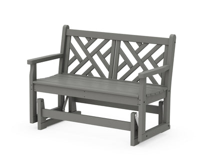 POLYWOOD Chippendale 48" Glider in Slate Grey
