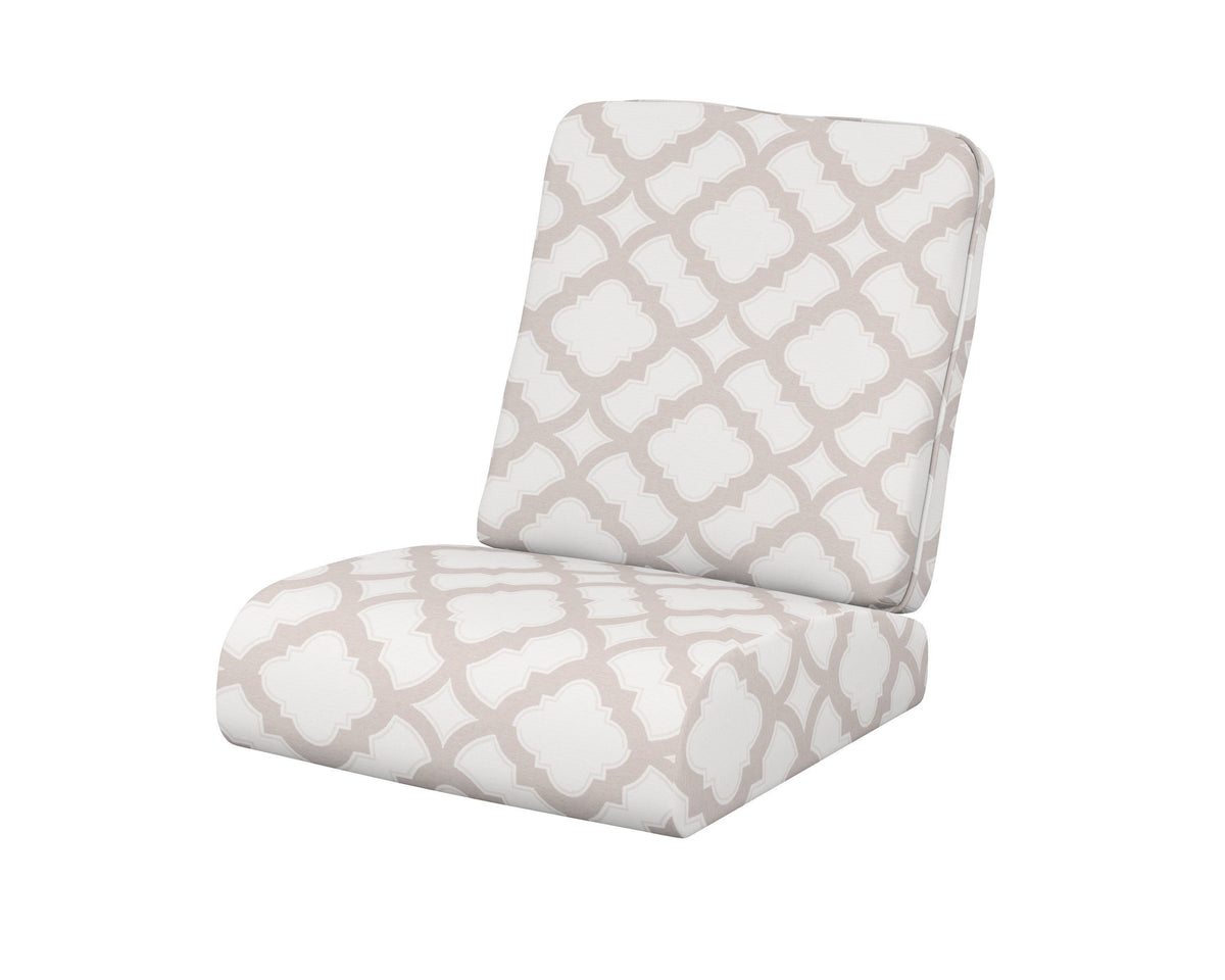 POLYWOOD Club Seat/Back Cushion in Trellis Dune Burlap