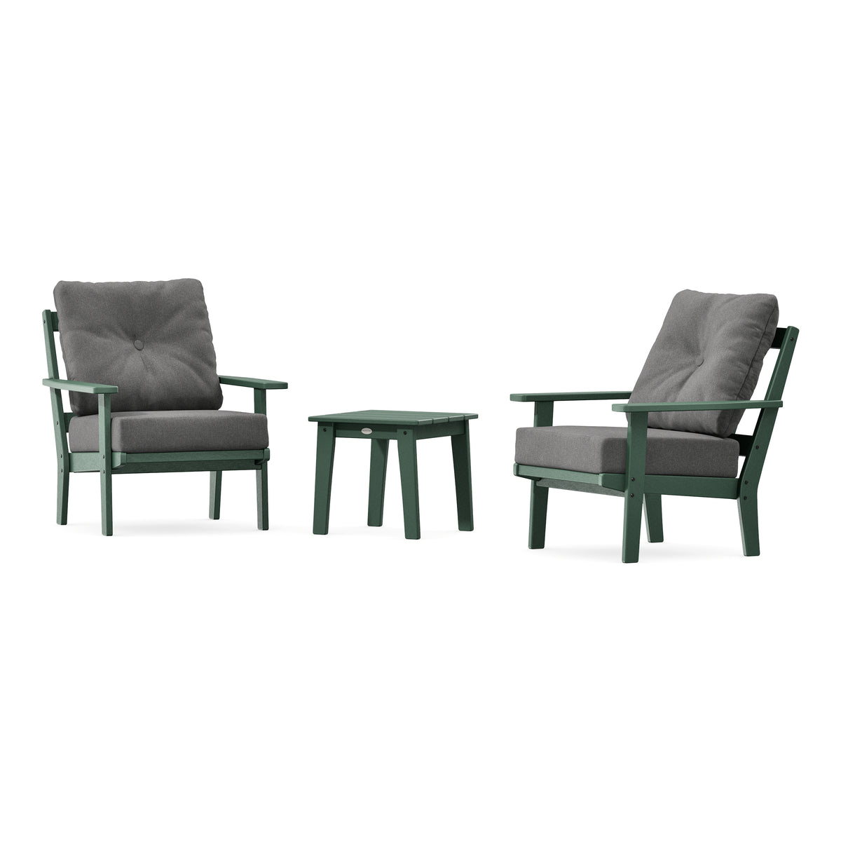 POLYWOOD Prairie 3-Piece Deep Seating Set in Green