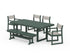 POLYWOOD EDGE Sling 6-Piece Dining Set with Bench in Green / Birch