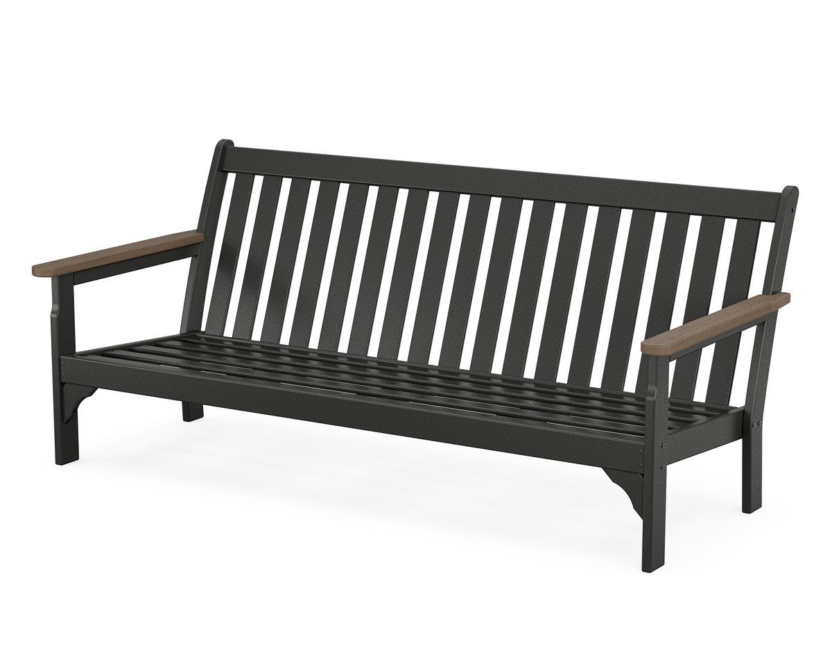 POLYWOOD Vineyard Sofa Frame in Black / Kona