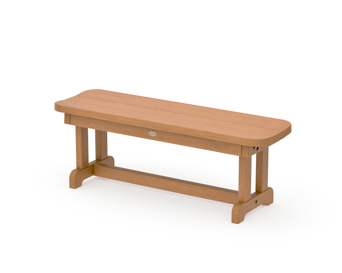 POLYWOOD Park 48" Backless Bench in Natural