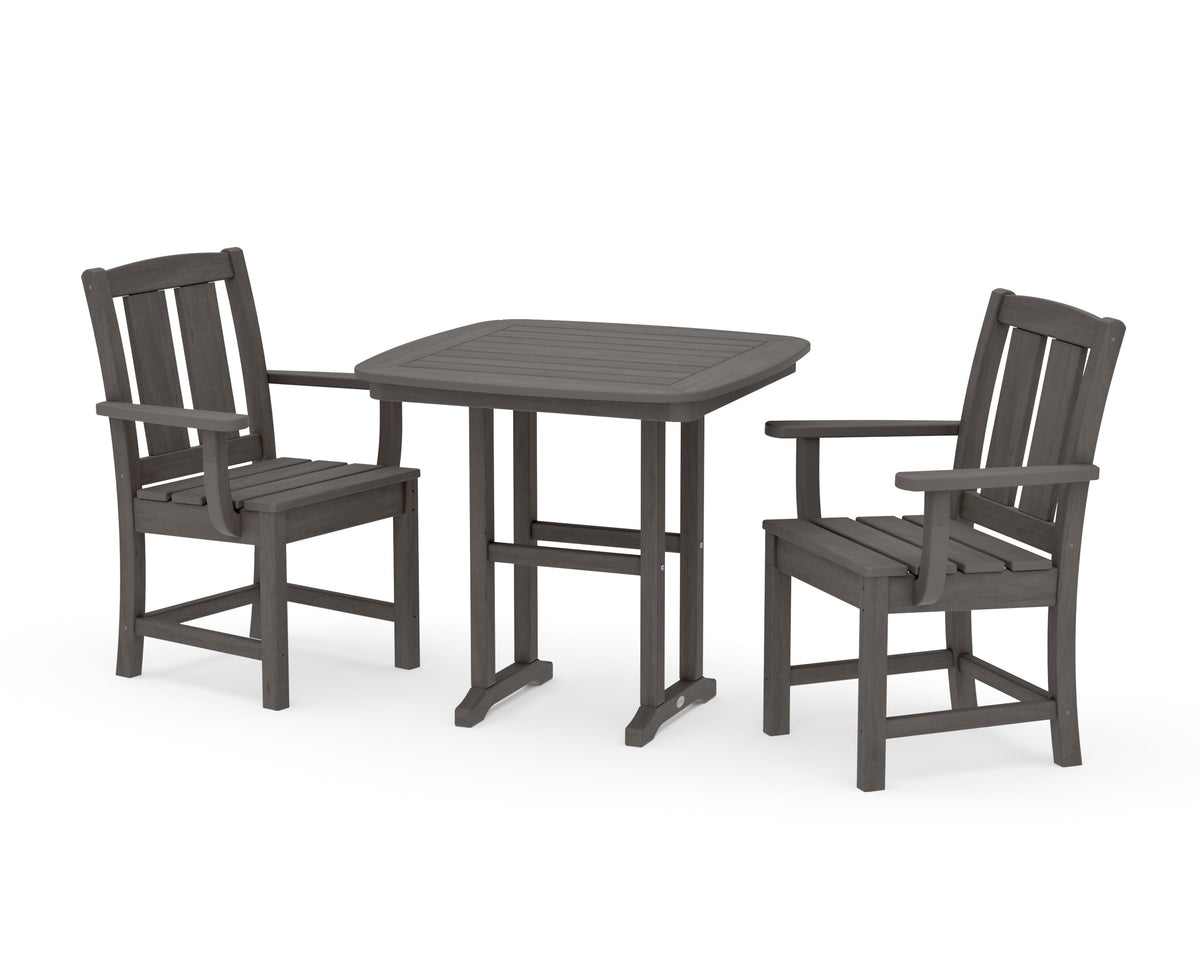 POLYWOOD Mission 3-Piece Dining Set in Driftwood