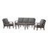 POLYWOOD Savannah 4-Piece Deep Seating Set with Sofa in Mahogany