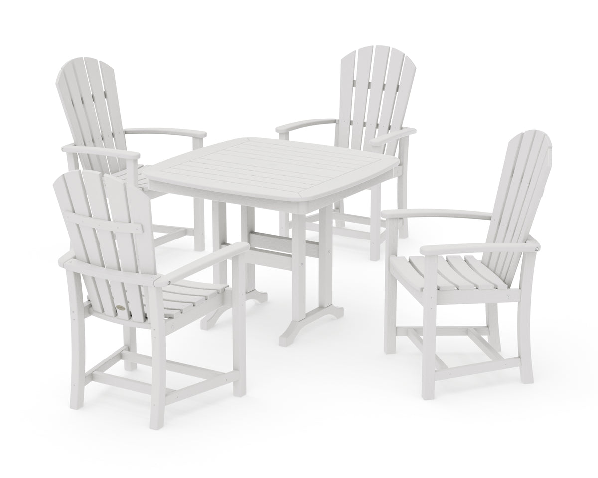 POLYWOOD Palm Coast 5-Piece Dining Set in Vintage White
