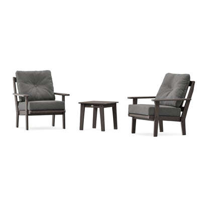 POLYWOOD Mission 3-Piece Deep Seating Set in Vintage Coffee