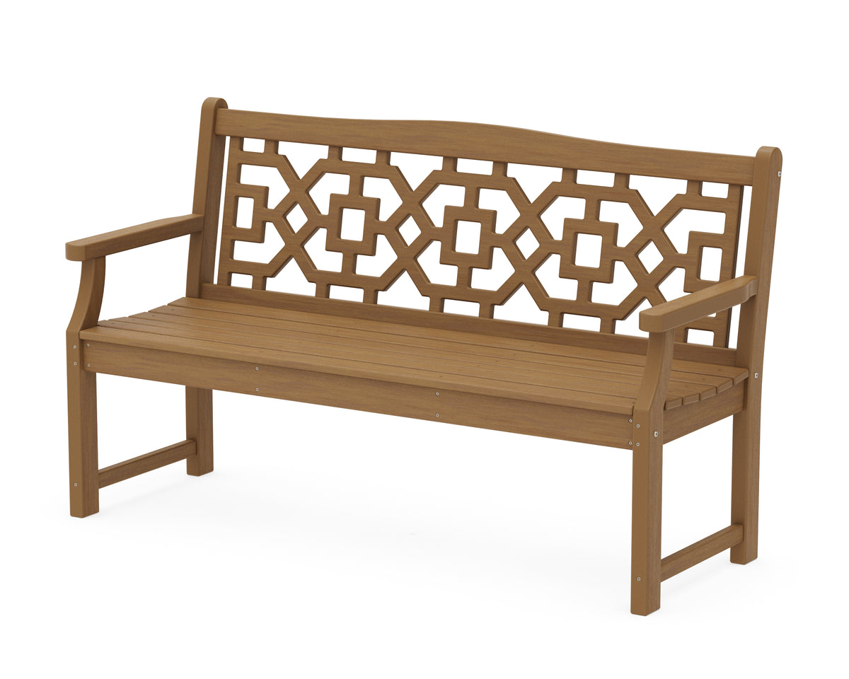 POLYWOOD Chinoiserie 60" Garden Bench in Natural