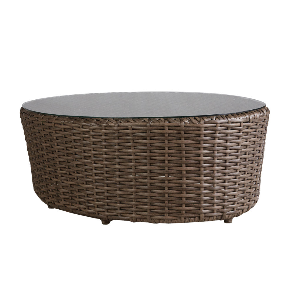 Lloyd Flanders Largo 48" Oval Cocktail Table, lifestyle photo 1
