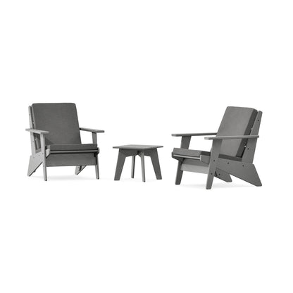 POLYWOOD Riviera Modern Lounge 3-Piece Set in Slate Grey