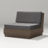 POLYWOOD Elevate Modular Armless Chair in Kona / Ash Charcoal