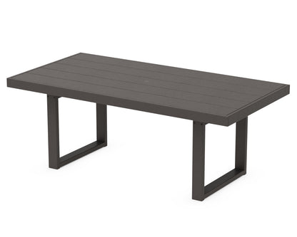 POLYWOOD EDGE 40" x 78" Dining Table in Vintage Coffee